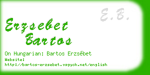 erzsebet bartos business card