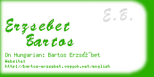 erzsebet bartos business card